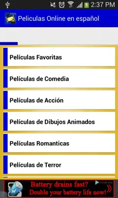 Peliculas Online en español android App screenshot 0